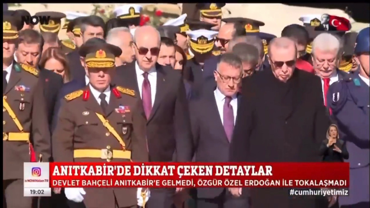 Bahçeli Anıtkabir’de yoktu, Resepsiyona katılmadı, MHP’den hiç kimse Saray’a gitmedi