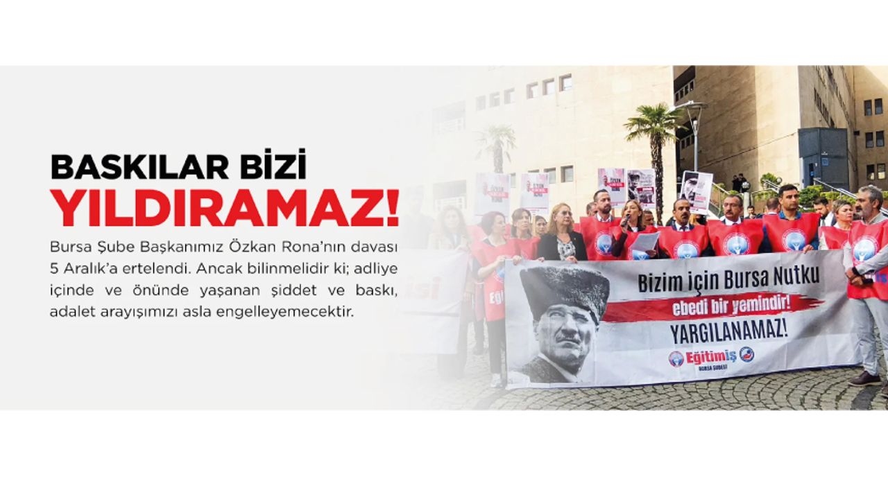 Baskılar, saldırılar, gözaltılar bizi yolumuzdan döndürmeyecektir. Baskılar, saldırılar, gözaltılar bizi yolumuzdan döndürmeyecektir.