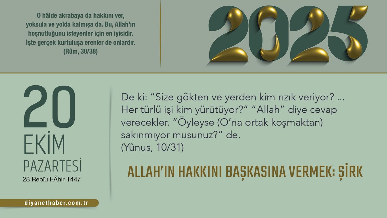 Allah’ın Hakkını Başkasına Vermek: Şirk Allah’ın Hakkını Başkasına Vermek: Şirk