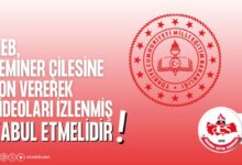 MEB, Seminer Videolarını İzlenmiş Kabul Etmeli